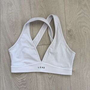 LSKD Women's White Sports Bra - Stamina